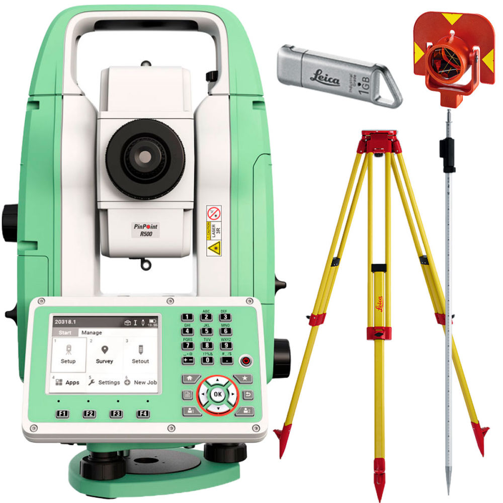 Комплект тахеометра Leica TS03 R500 5" + GST05 + GPR111 + GLS11  