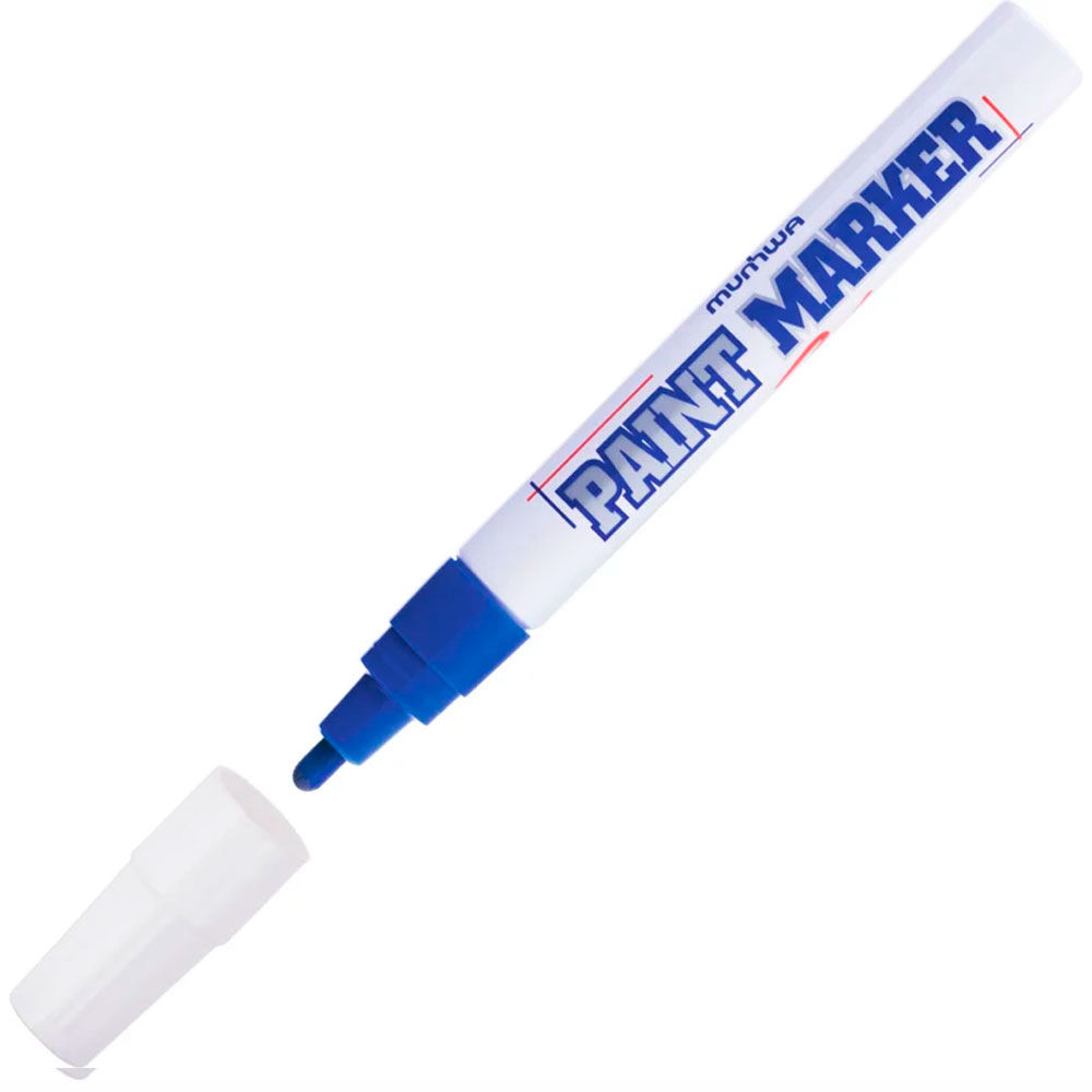 Маркер промышленный лаковый MunHwa PM-02 синий 2-4 мм 