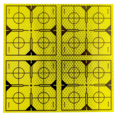 Отражатель пленочный GEOOPTIC ОП90 (плёнка 3М, флуоресцентная, 90x90мм) 4 шт