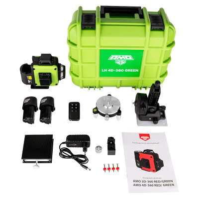 Лазерный уровень AMO LN 4D-360 Green 827236