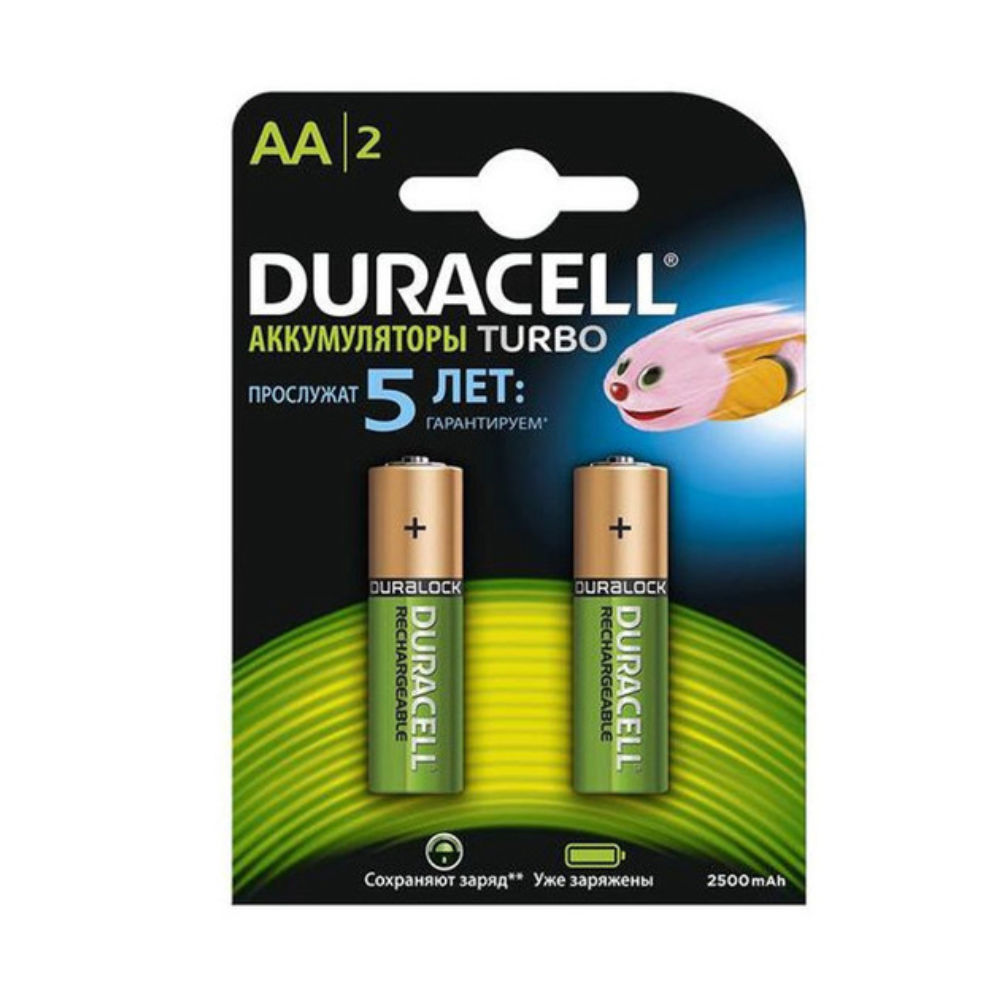 Аккумулятор Duracell Turbo HR6 2500mAh (2 шт) 5000394057128