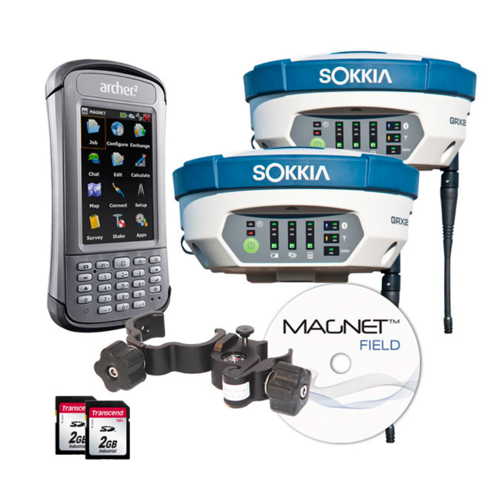 Комплект из двух GNSS-приемника Sokkia GRX2 + ARCHER2 MAGNET FIELD GPS+ GRX2 + ARCHER2 MAGNET FIELD GPS+
