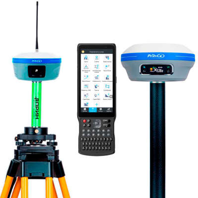 Комплект GNSS-приемника PrinCe iBase Combo + i90VR + DL8 + HCE620 + вн. питание