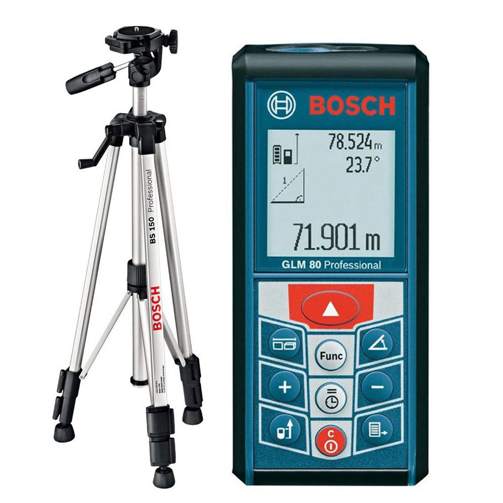 Лазерный дальномер Bosch GLM 80 Professional + BT150 06159940A1