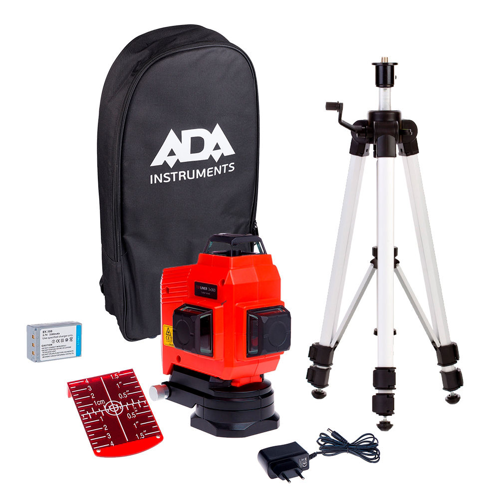Лазерный уровень  ADA TopLiner 3x360 Set А00484