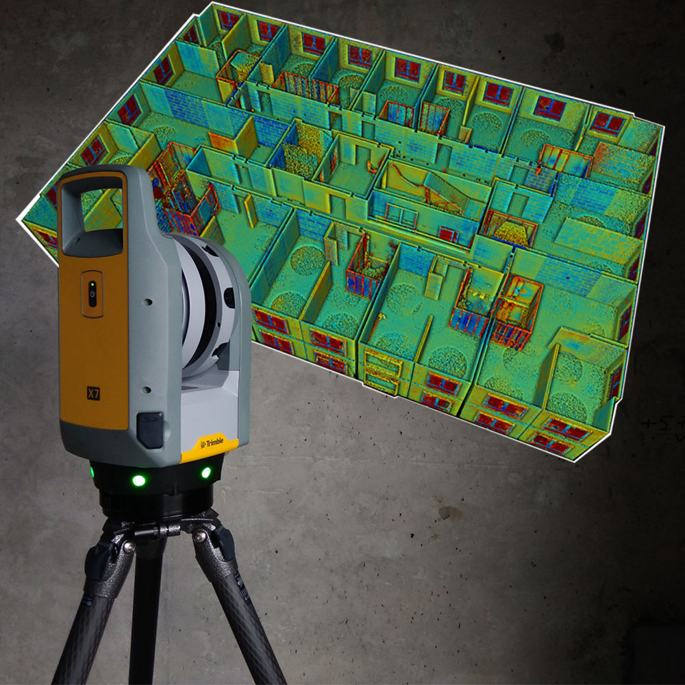 Услуги 3D лазерного сканирования Продукт сшитое и очищенное облако в формате RCP 