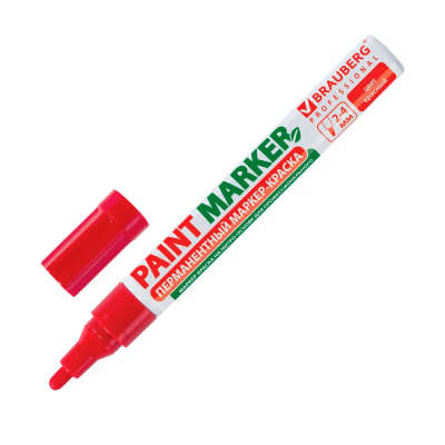 Лаковый маркер-краска красный BRAUBERG 150874