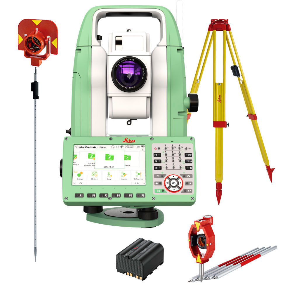 Комплект тахеометра Leica TS10 R1000 1" EGL + GST20 + GPR111 + GLS11 + GMP111-0 