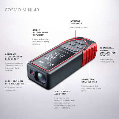 Лазерный дальномер ADA Cosmo mini 40 с поверкой А00528