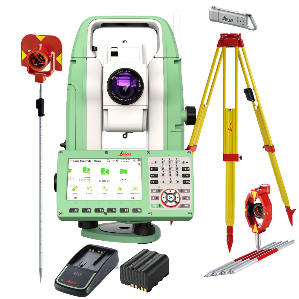 Комплект тахеометра Leica TS10 1" R500, GST20, GPR111, GLS12, GMP111-0, рюкзак  